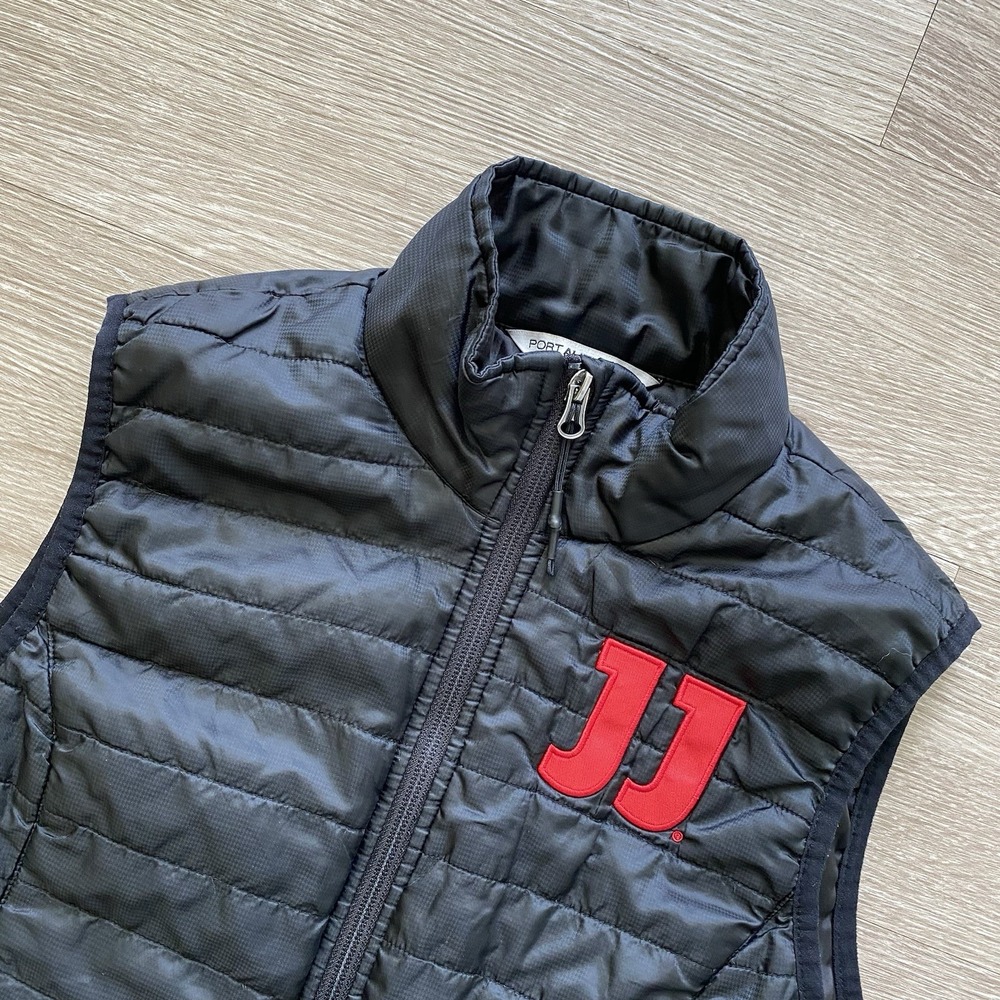 Jimmy John's Puffer Vest Women's S Black Freaky Fast Restaurant Delivery Driver